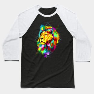 Lion in full Color Baseball T-Shirt